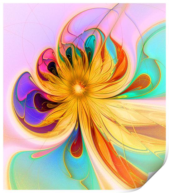 Stained Glass Floral Print by Amanda Moore