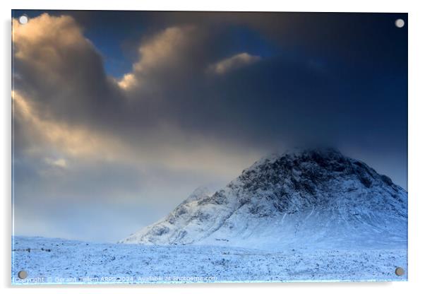 Buachaille Etive Mor Highland Scotland  Acrylic by Geraint Tellem ARPS