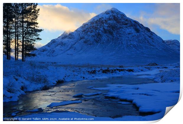 Buachaille Etive Mor and River Etive, Highland Scotland  Print by Geraint Tellem ARPS