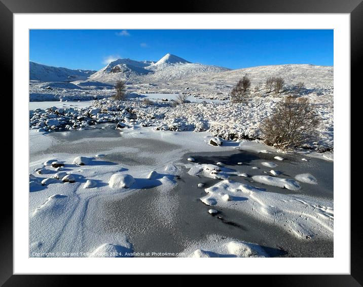 Rannoch Moor in winter, Highland, Scotland Framed Mounted Print by Geraint Tellem ARPS