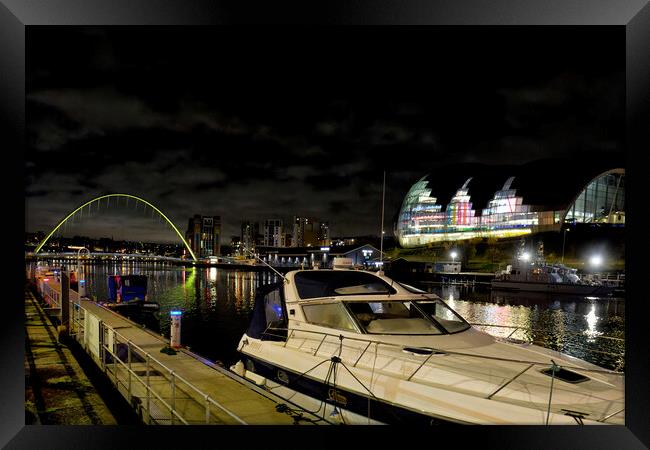 Newcastle at Night Framed Print by Jim Jones