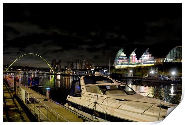 Newcastle at Night Print by Jim Jones