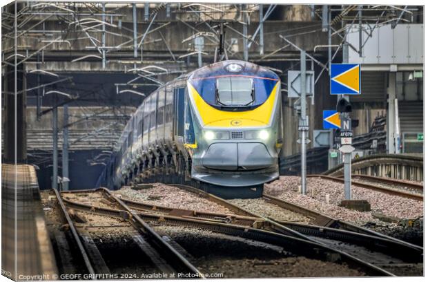 Eurostar 3211 London Canvas Print by GEOFF GRIFFITHS