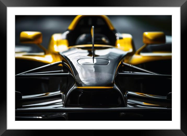 Frontal close up of a high end racing car. Framed Mounted Print by Michael Piepgras