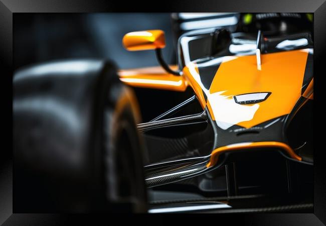 Frontal close up of a high end racing car. Framed Print by Michael Piepgras
