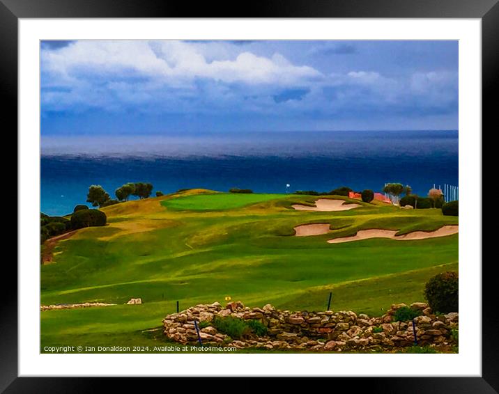 Aphrodite Hills G.C, Cyprus. Framed Mounted Print by Ian Donaldson