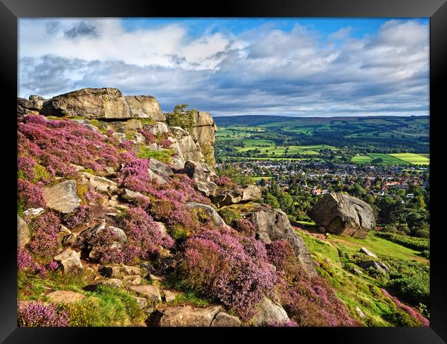 The Cow and Calf Rocks, Ilkley Framed Print by Darren Galpin