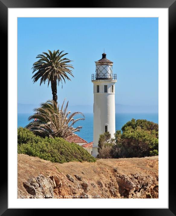 PT Vincente Lighthouse Framed Mounted Print by Debra Farrey