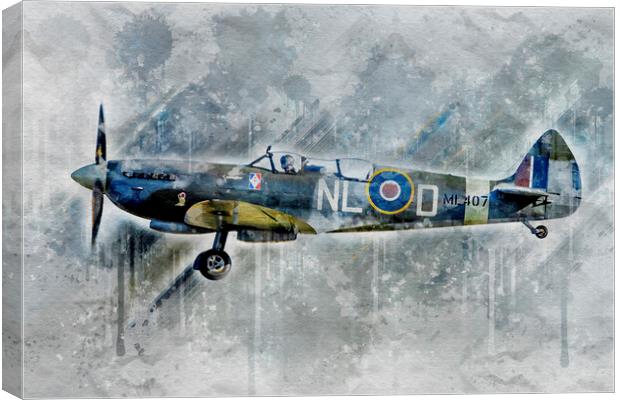 Supermarine Spitfire T.IX ML407 Canvas Print by J Biggadike