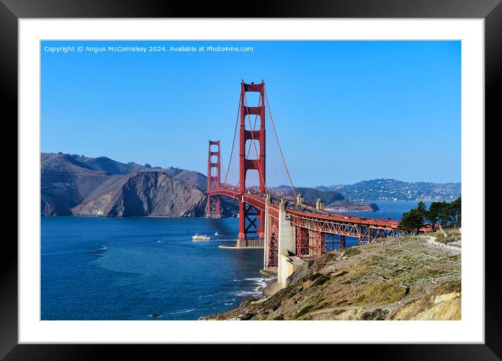 Golden Gate Bridge from the Presidio San Francisco Framed Mounted Print by Angus McComiskey