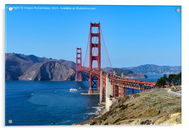 Golden Gate Bridge from the Presidio San Francisco Acrylic by Angus McComiskey