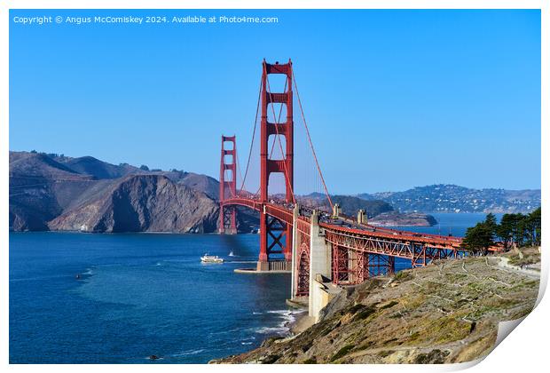 Golden Gate Bridge from the Presidio San Francisco Print by Angus McComiskey