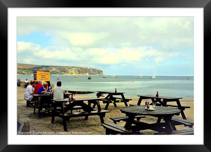 Swanage bay, Dorset. Framed Mounted Print by john hill