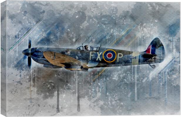Supermarine Spitfire MK IX TD314 Canvas Print by J Biggadike