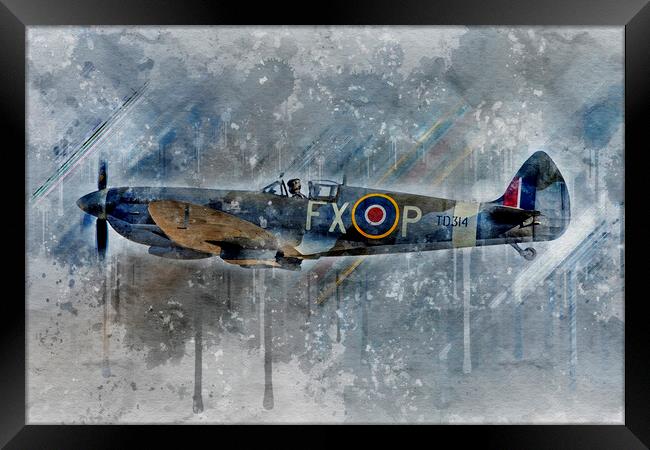 Supermarine Spitfire MK IX TD314 Framed Print by J Biggadike