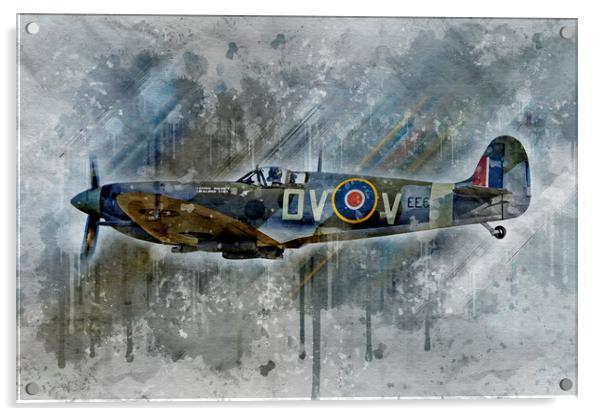 Supermarine Spitfire MK Vc EE602 Acrylic by J Biggadike