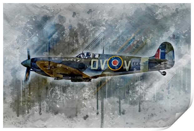 Supermarine Spitfire MK Vc EE602 Print by J Biggadike