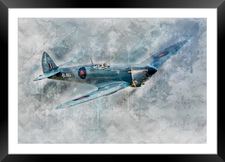 Supermarine Spitfire Mk XI PL983 Framed Mounted Print by J Biggadike