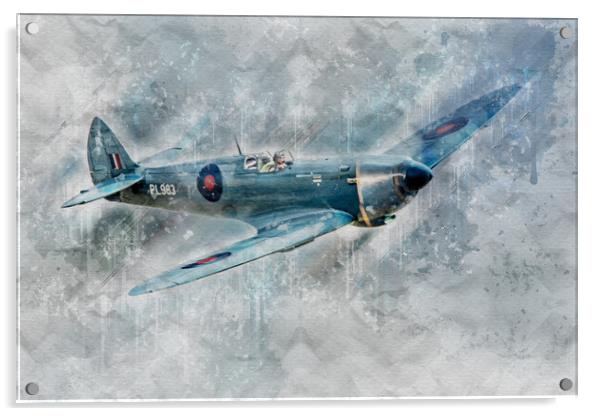 Supermarine Spitfire Mk XI PL983 Acrylic by J Biggadike