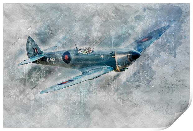 Supermarine Spitfire Mk XI PL983 Print by J Biggadike