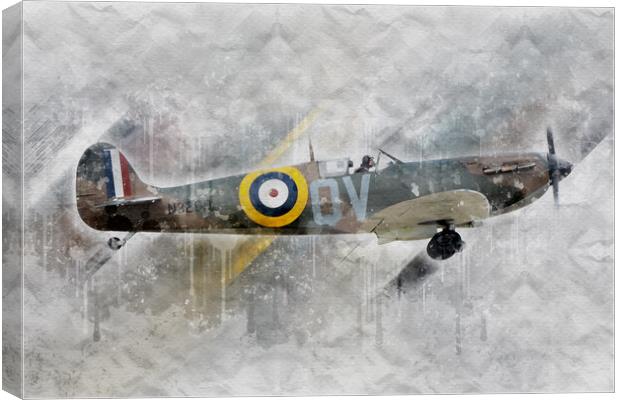 Supermarine Spitfire Mk Ia N3200 Canvas Print by J Biggadike