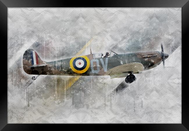 Supermarine Spitfire Mk Ia N3200 Framed Print by J Biggadike