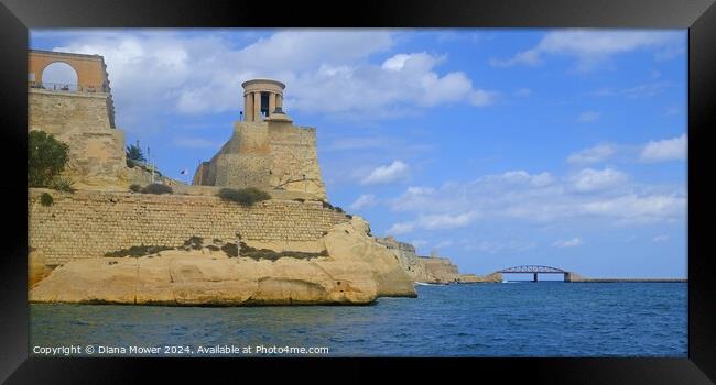 Fort St Elmo Valletta Malta.  Framed Print by Diana Mower