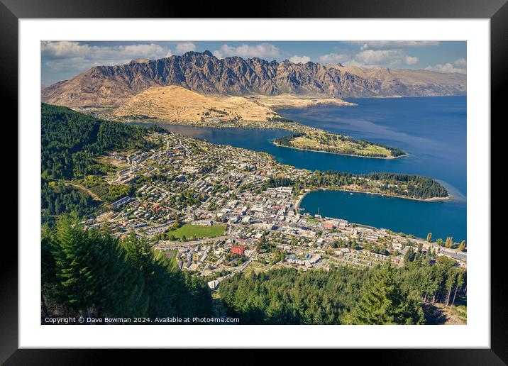 Queenstown Framed Mounted Print by Dave Bowman