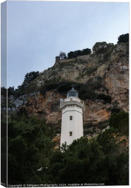 The Cefalu Lighthouse Canvas Print by DiFigiano Photography