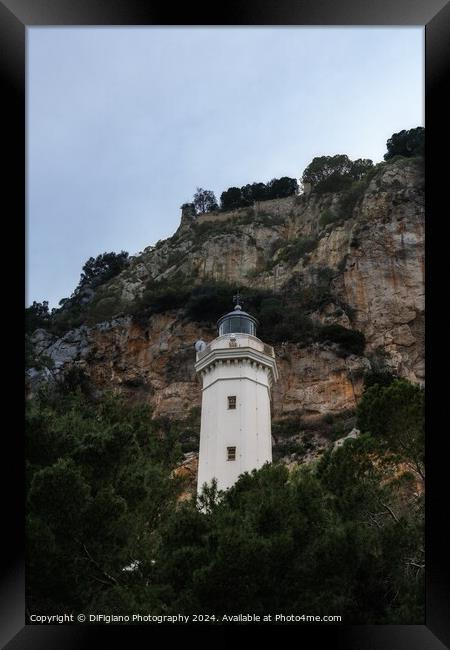 The Cefalu Lighthouse Framed Print by DiFigiano Photography