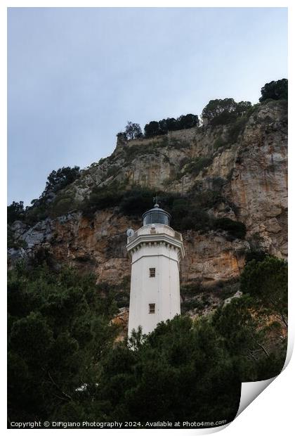 The Cefalu Lighthouse Print by DiFigiano Photography