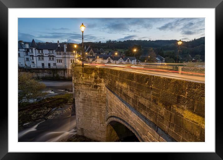 Day turns to night over Llangollen Bridge Framed Mounted Print by Jason Wells