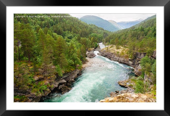 Rauma River Rapids in Romsdal, Norway Framed Mounted Print by Pearl Bucknall