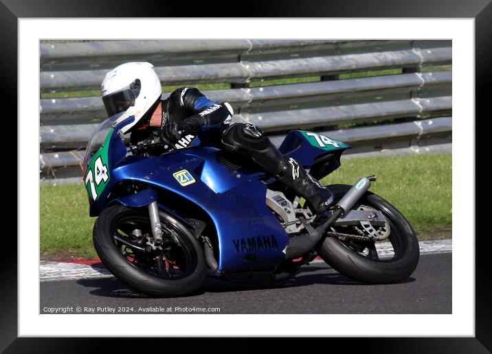 Yamaha Past Masters  - Yamaha TZR250 Racing. Framed Mounted Print by Ray Putley