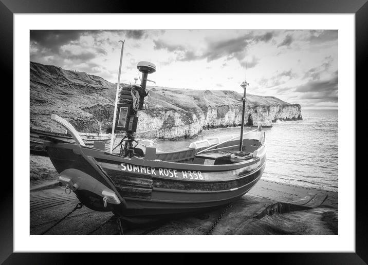 North Landing Black and White Framed Mounted Print by Tim Hill