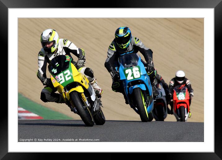 Yamaha Past Masters  - Yamaha TZR250 Racing. Framed Mounted Print by Ray Putley