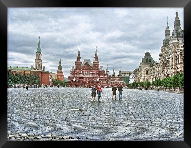 Red Square Framed Print by Colin Chipp