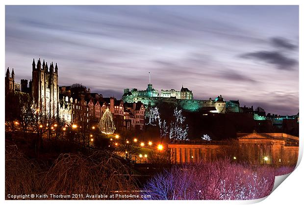 Edinburgh Xmas Festival Print by Keith Thorburn EFIAP/b