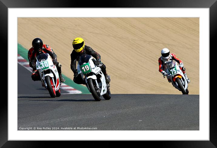 Yamaha Past Masters  - Yamaha TZR250 Racing. Framed Mounted Print by Ray Putley