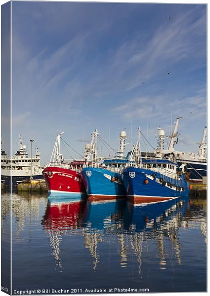 Fraserburgh Boat Colours Canvas Print by Bill Buchan