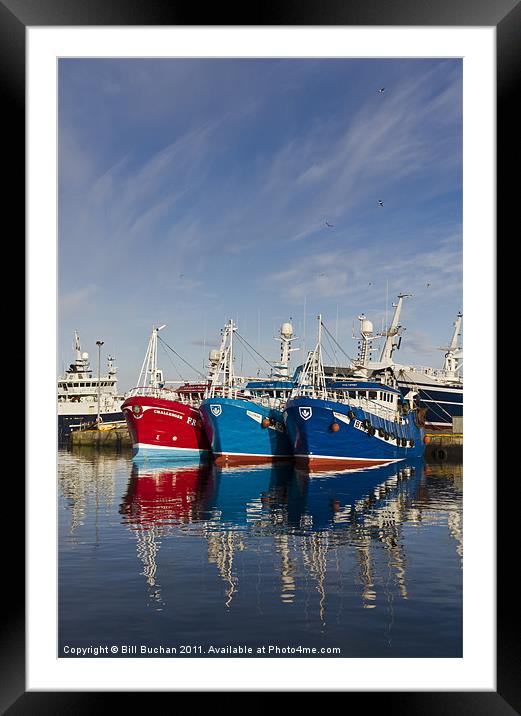 Fraserburgh Boat Colours Framed Mounted Print by Bill Buchan