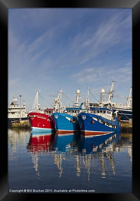 Fraserburgh Boat Colours Framed Print by Bill Buchan