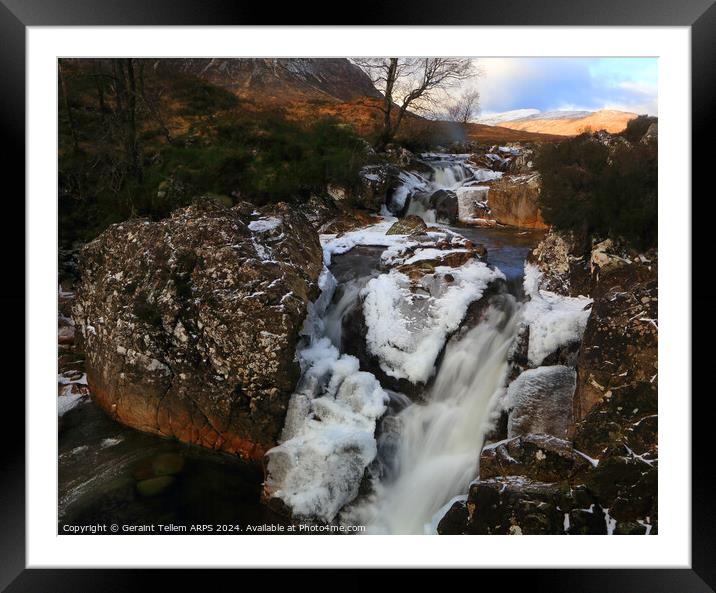 River Coupall in winter, Glencoe Highland, Scotland Framed Mounted Print by Geraint Tellem ARPS