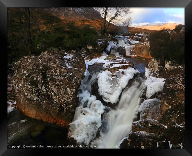 River Coupall in winter, Glencoe Highland, Scotland Framed Print by Geraint Tellem ARPS