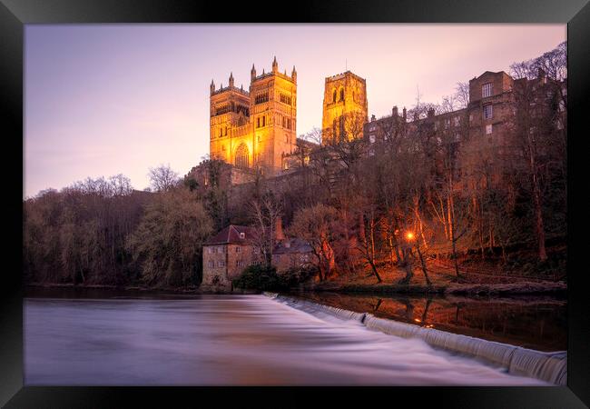Durham Cathedral above River Wear Framed Print by Tim Hill