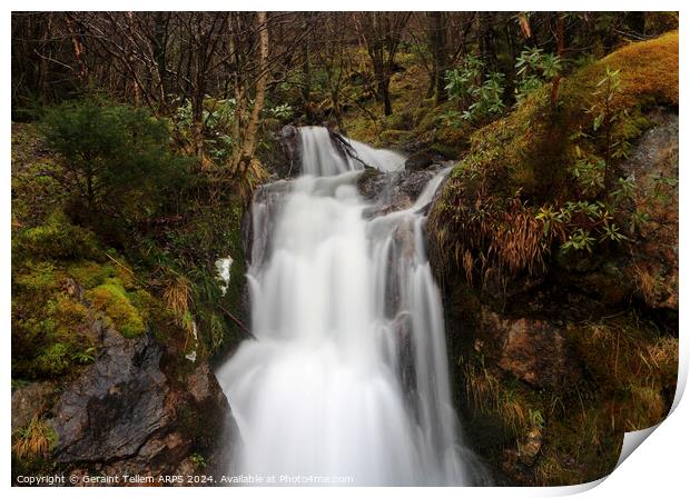Waterfall, Assynt, Highland, Scotland Print by Geraint Tellem ARPS