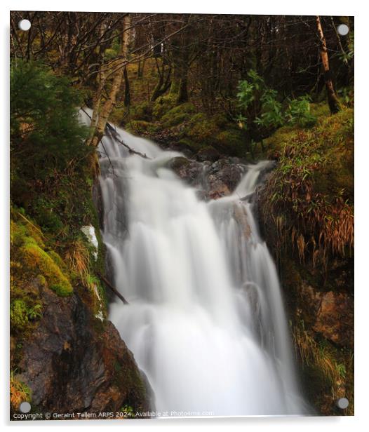 Waterfall, Assynt, Highland, Scotland Acrylic by Geraint Tellem ARPS