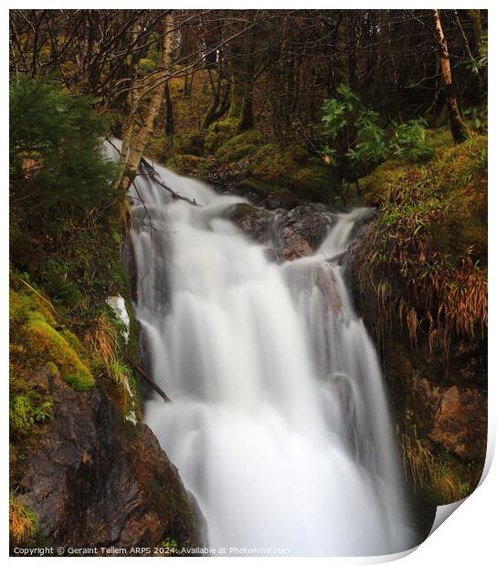 Waterfall, Assynt, Highland, Scotland Print by Geraint Tellem ARPS