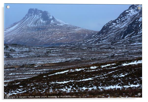 Stac Pollaidh, Assynt, Highland, Scotland Acrylic by Geraint Tellem ARPS