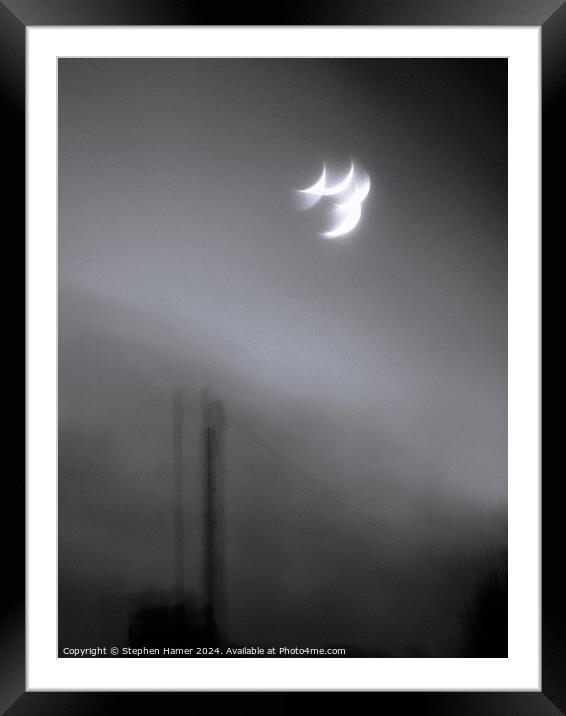Monochrome Moons Framed Mounted Print by Stephen Hamer